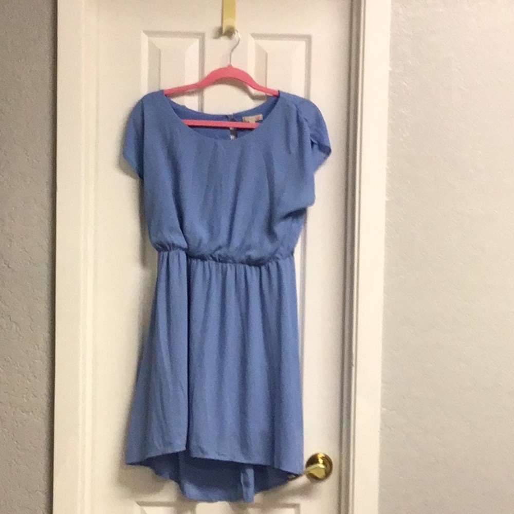 Gianni Bini GB  Dress light blue chiffon flutter sleeve size Large